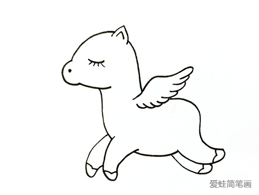 带翅膀的独角兽简笔画