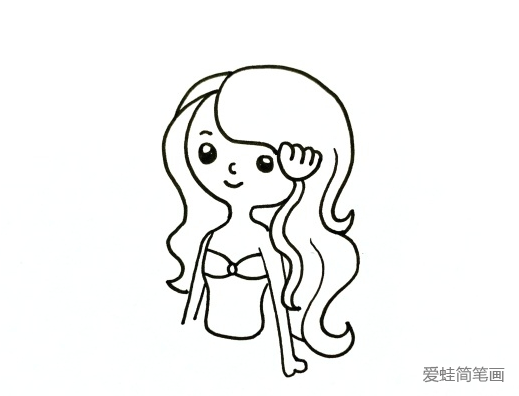 美人鱼简笔画步骤
