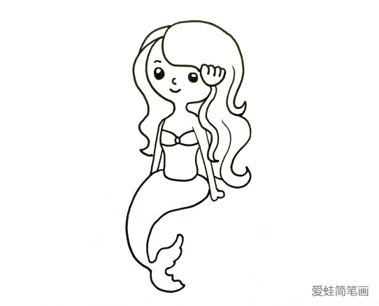 美人鱼简笔画步骤