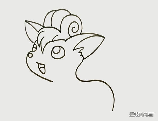 宝可梦六尾简笔画 宝可梦六尾简笔画