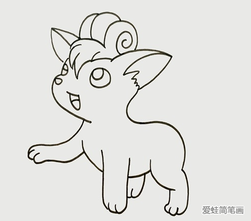 宝可梦六尾简笔画 宝可梦六尾简笔画