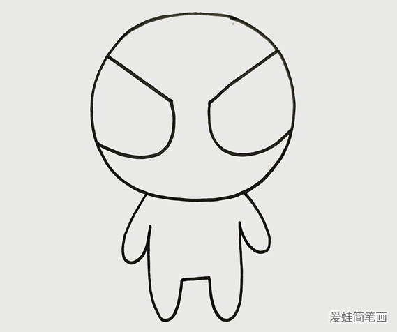 蜘蛛侠儿童简笔画 蜘蛛侠儿童简笔画