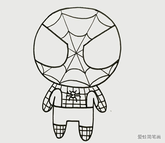 蜘蛛侠儿童简笔画 蜘蛛侠儿童简笔画