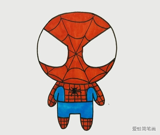 蜘蛛侠儿童简笔画 蜘蛛侠儿童简笔画