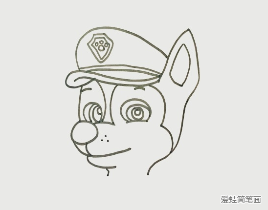 汪汪队阿奇简笔画