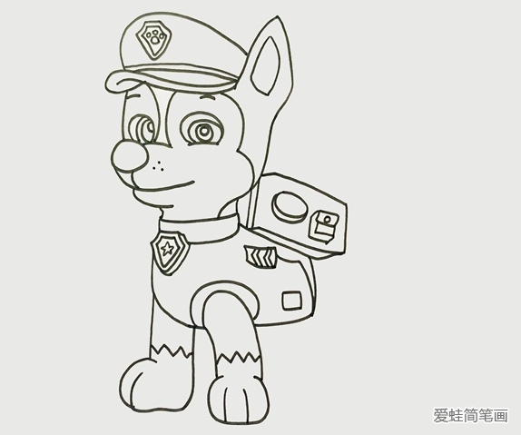 汪汪队阿奇简笔画