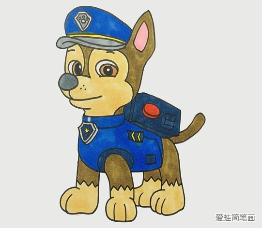 汪汪队阿奇简笔画