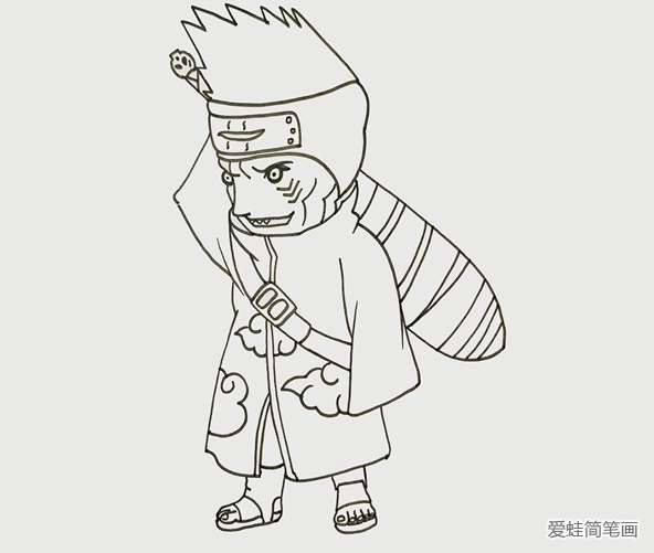 火影忍者鬼鲛怎么画