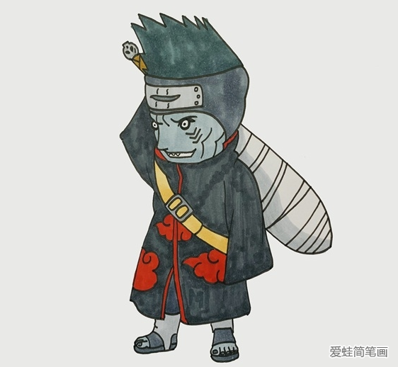 火影忍者鬼鲛怎么画