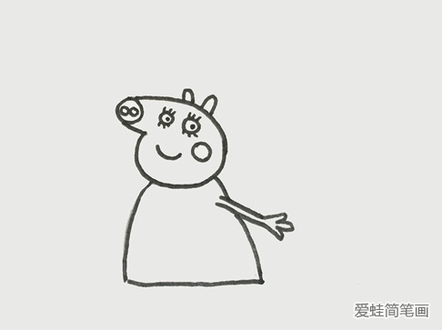 小猪佩奇猪妈妈简笔画