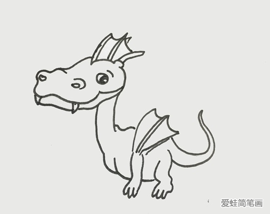 喷火龙简笔画步骤