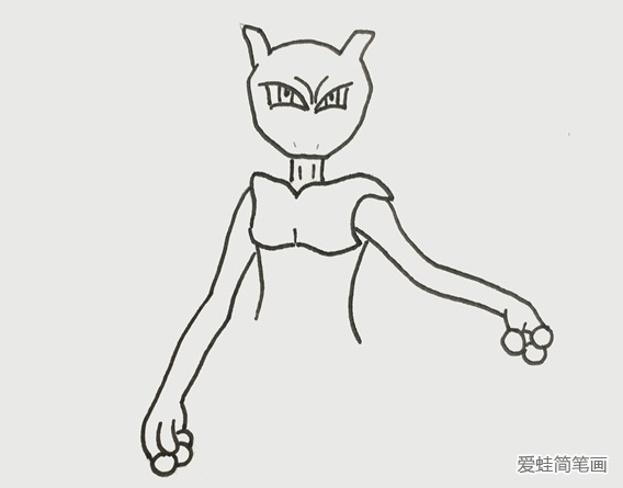 宝可梦超梦简笔画步骤 宝可梦超梦简笔画步骤