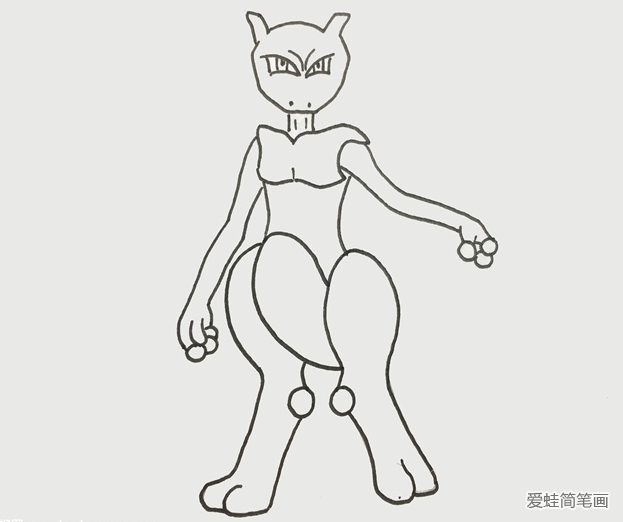 宝可梦超梦简笔画步骤 宝可梦超梦简笔画步骤