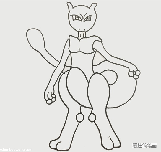 宝可梦超梦简笔画步骤 宝可梦超梦简笔画步骤