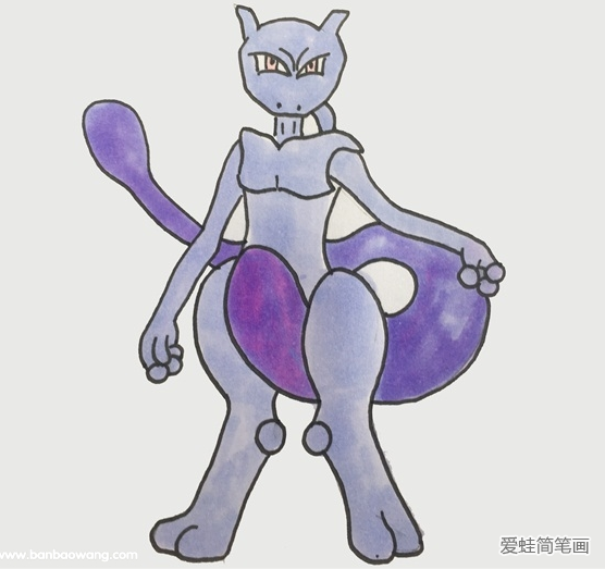 宝可梦超梦简笔画步骤 宝可梦超梦简笔画步骤