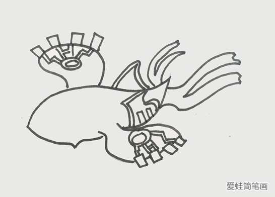 宝可梦盖欧卡简笔画步骤