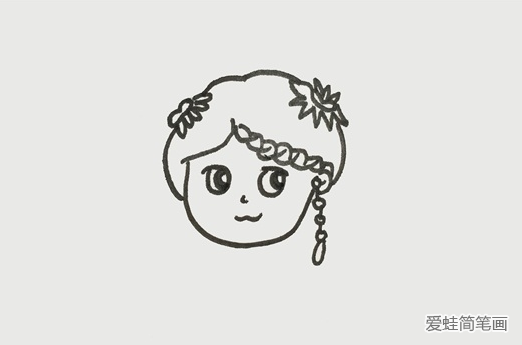 叶罗丽灵公主简笔画步骤