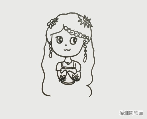叶罗丽灵公主简笔画步骤