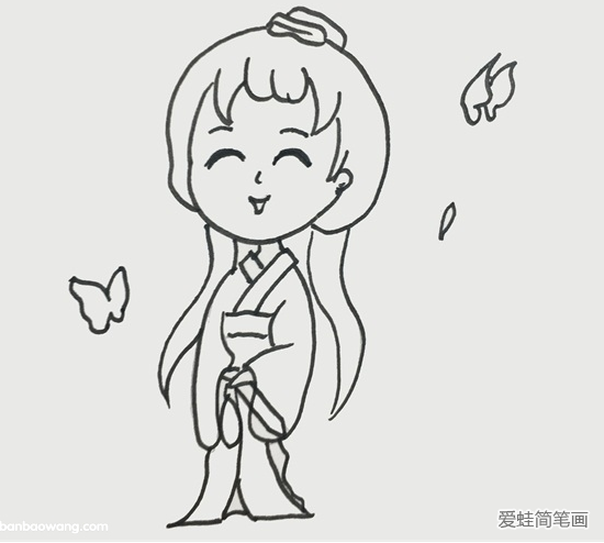 红蝶怎么画简单又漂亮