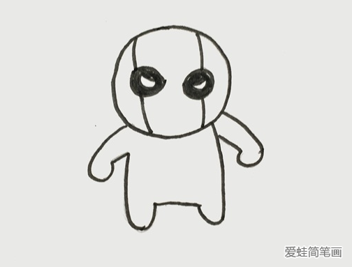 死侍全身简笔画怎么画