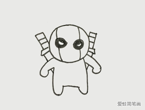 死侍全身简笔画怎么画
