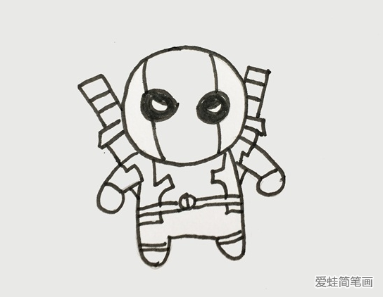 死侍全身简笔画怎么画