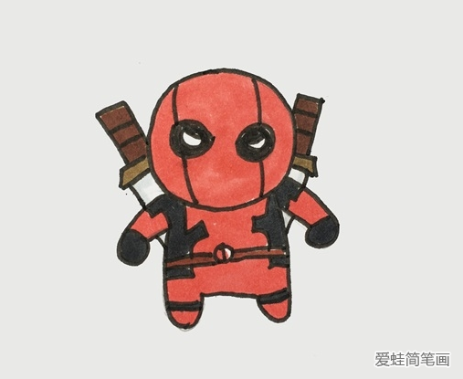 死侍全身简笔画怎么画