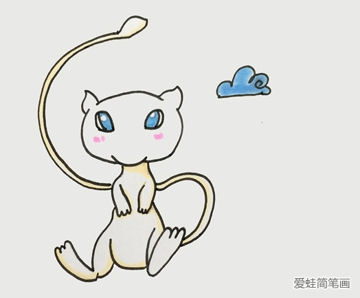 宝可梦的梦幻简笔画