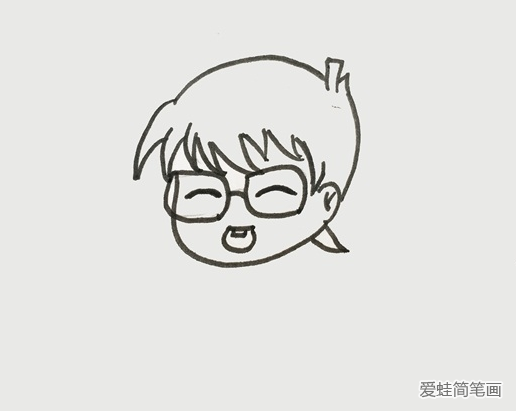 关于柯南的简笔画