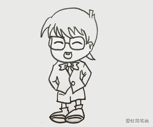 关于柯南的简笔画