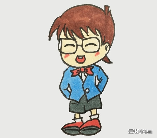 关于柯南的简笔画