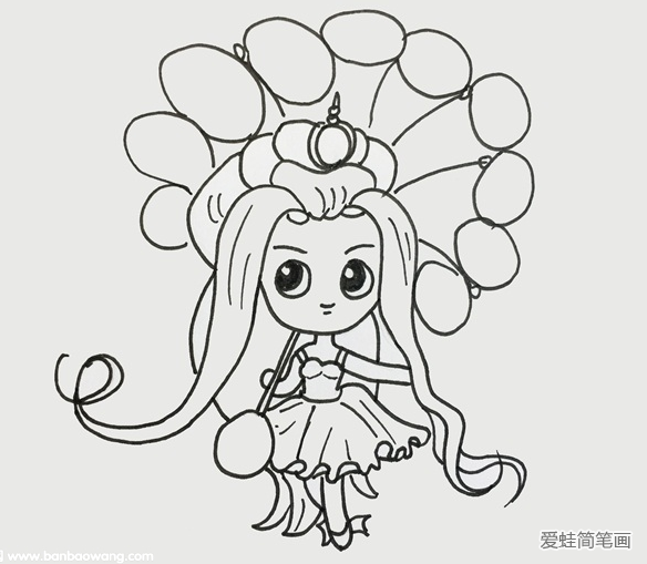 叶罗丽仙子茉莉简笔画