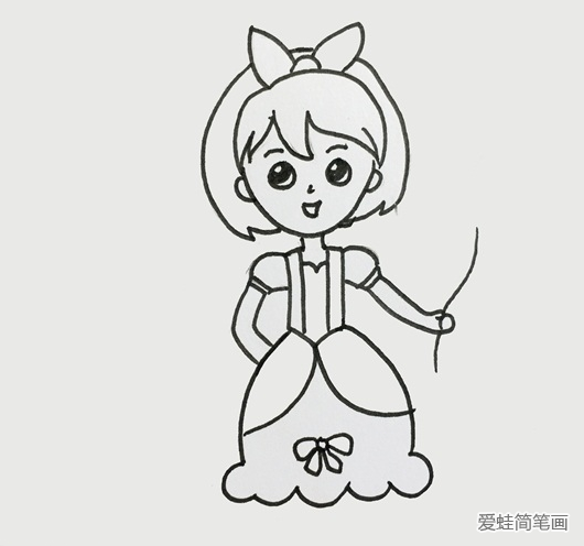 漂亮的漫画少女简笔画