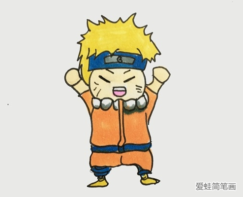 火影忍者简笔画步骤