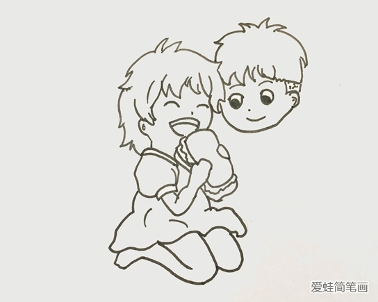 宗介和波妞简笔画步骤