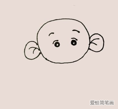 大耳朵图图简笔画步骤