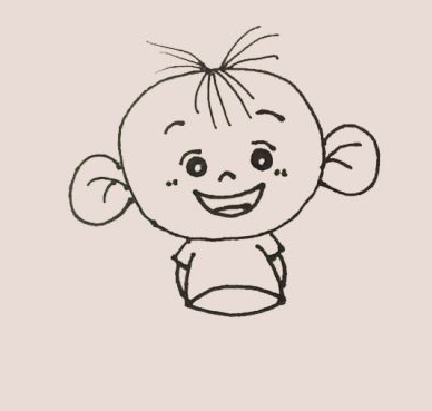 大耳朵图图简笔画步骤