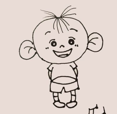 大耳朵图图简笔画步骤