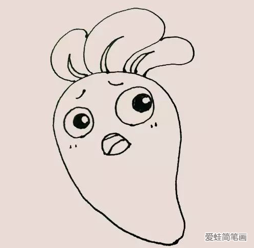 保卫萝卜简笔画步骤