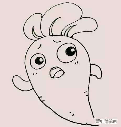 保卫萝卜简笔画步骤