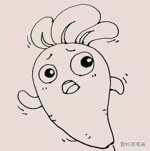 保卫萝卜简笔画步骤