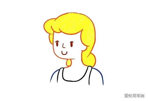 漂亮的灰姑娘简笔画