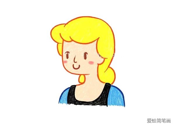 漂亮的灰姑娘简笔画