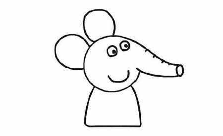小象艾米丽简笔画步骤