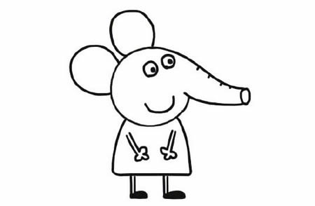 小象艾米丽简笔画步骤