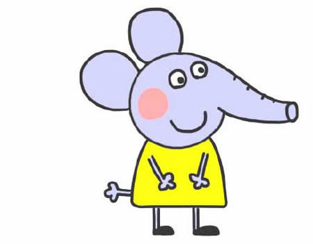 小象艾米丽简笔画步骤