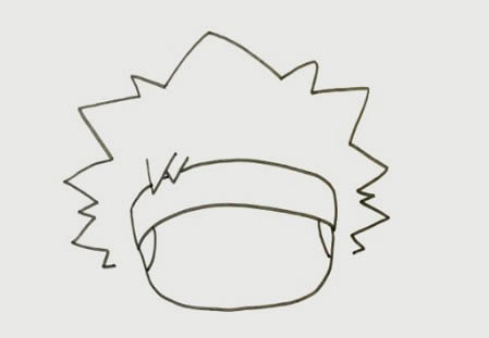 漩涡鸣人简笔画怎么画简