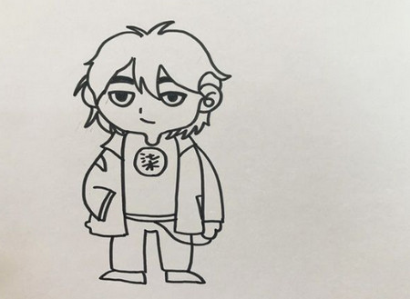 帅气的刺客伍六七简笔画