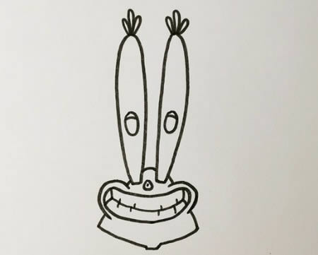 蟹老板简笔画步骤