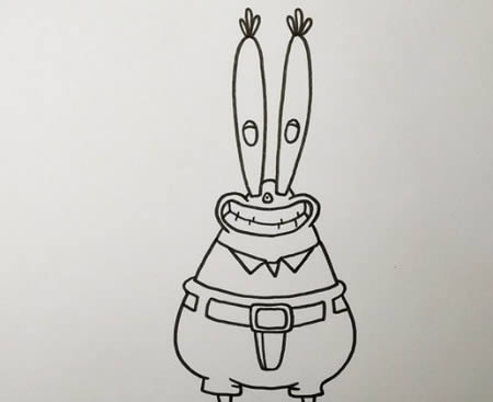 蟹老板简笔画步骤